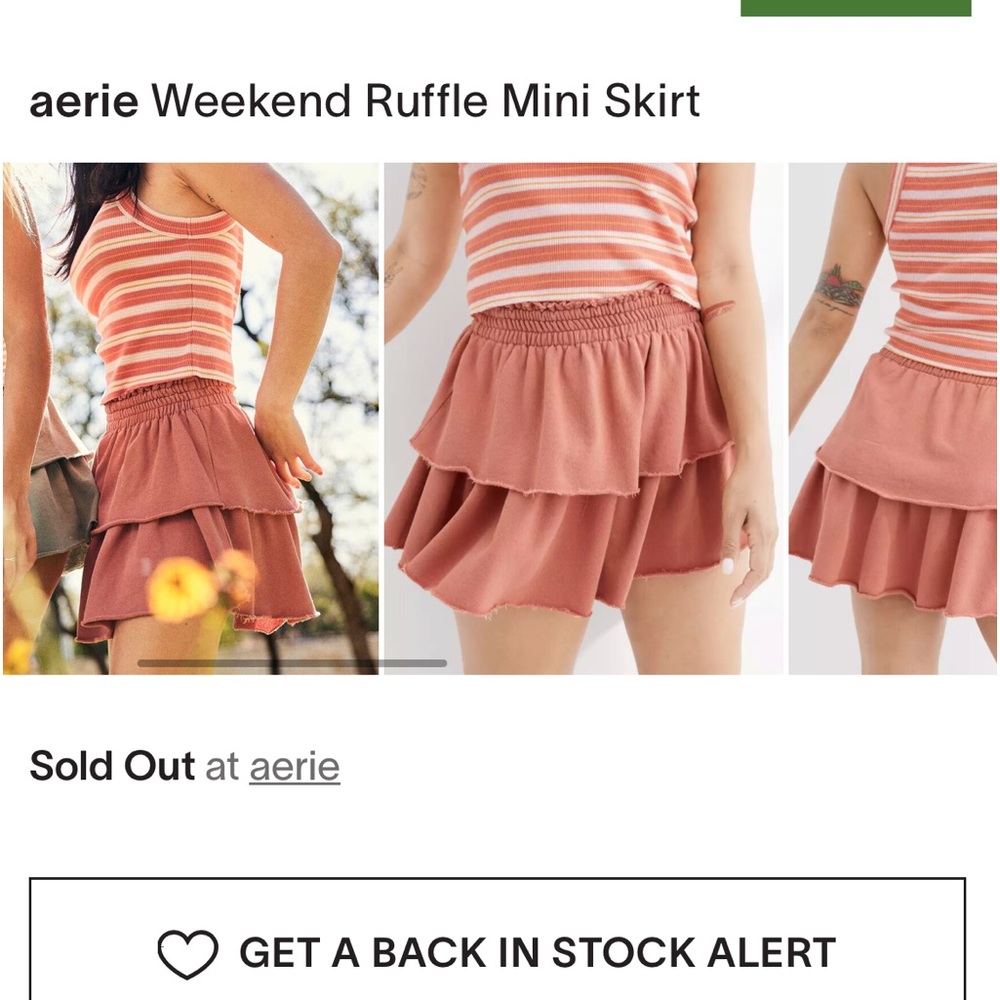 Peach/Burnt Orange Ruffle Skirt